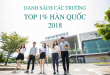 danh sách trường top, trường ưu tiên du học hàn quốc